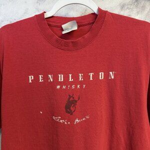 Vintage Pendleton Whiskey T Shirt Mens Large 20x26 Red Short Sleeve Western